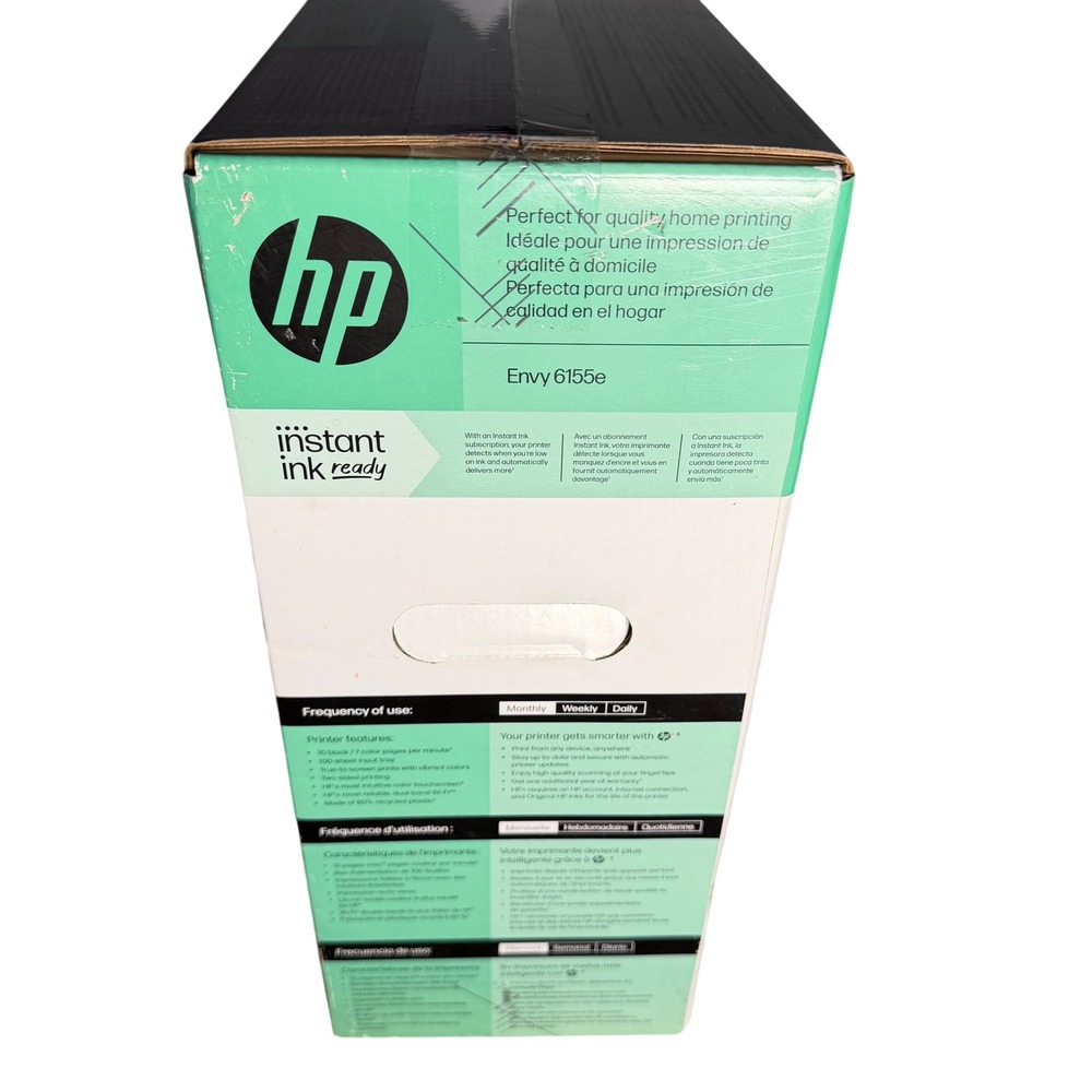 HP Envy 6155e All-in-One Printer White Wireless Inkjet Color Photo New - Picture 3 of 5